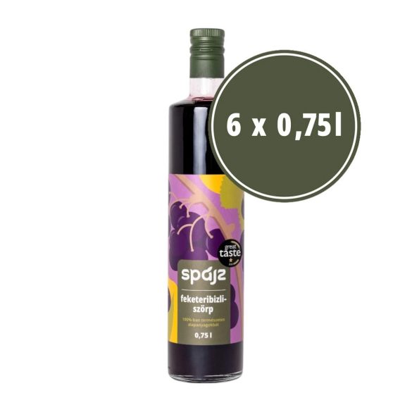 Spájz Feketeribizli-szörp 6x 0,75 l (díjnyertes)